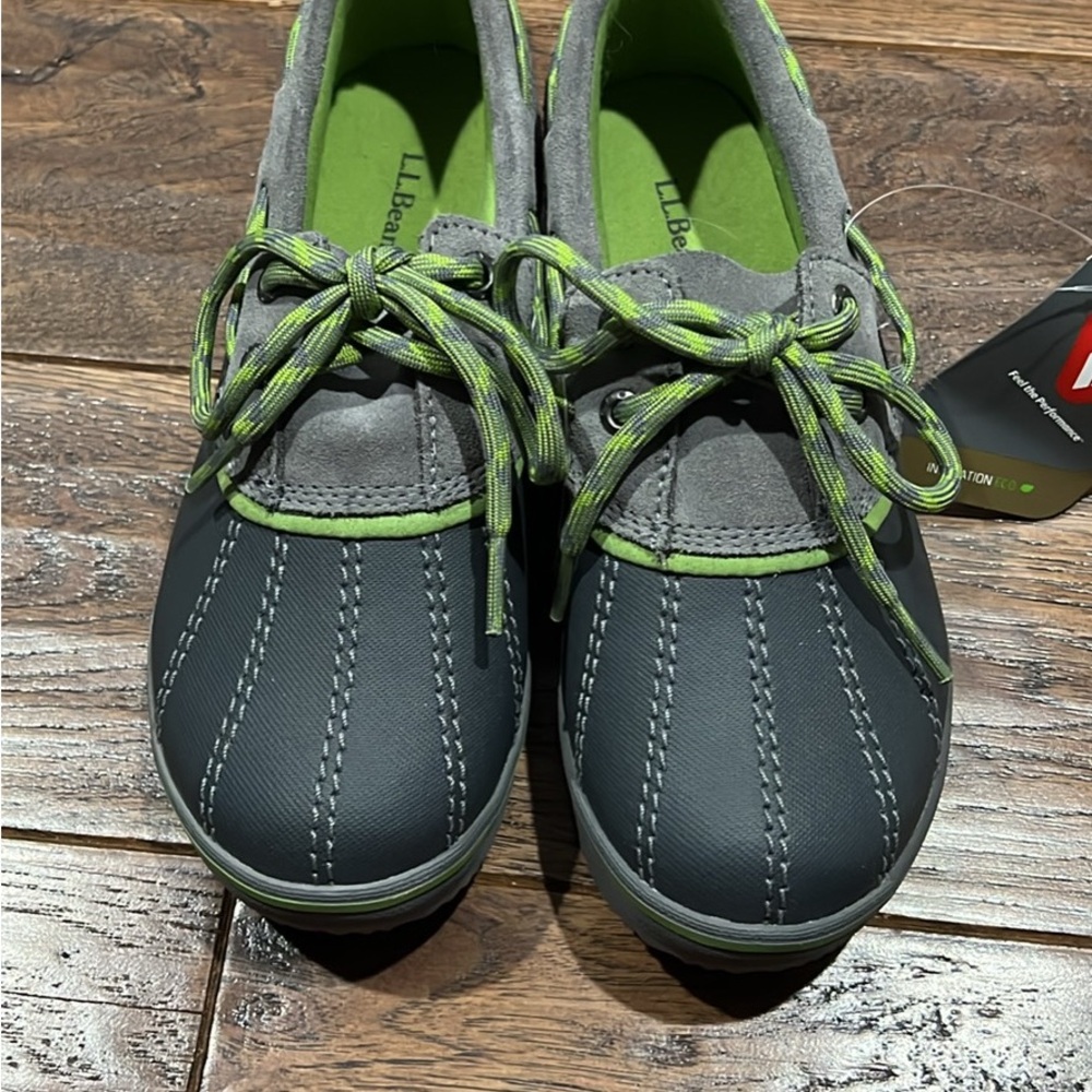 L.L. Bean Black and Green Duck Shoes